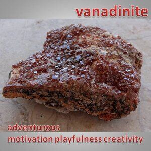 VANADINITE mineral rock crystal stone : CHAKRA adventure MOTIVATION 06